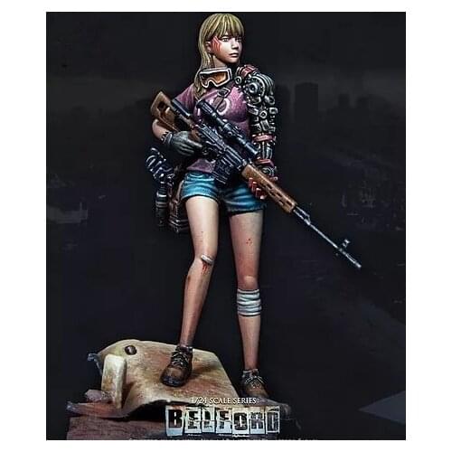 75mm scale female sniper SVD Resin Model Kit figure Free Shipping