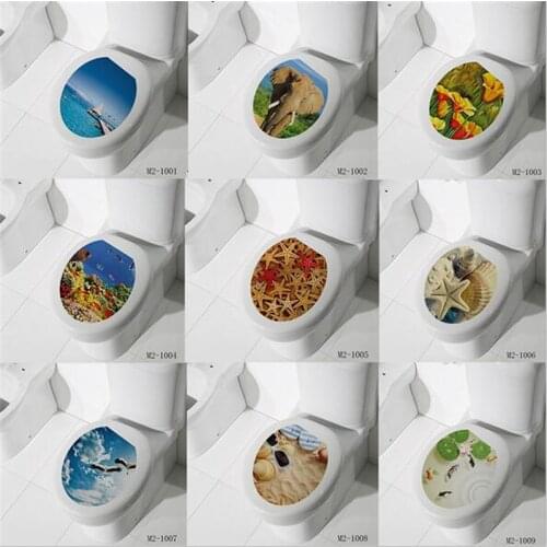 Starfish Scenery Bathroom Sealife Stickers On The Toilet Muurstickers Home Decor Waterproof Painting Wall Decal PCV stickers