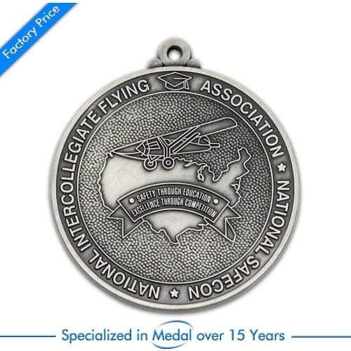 Custom High Quality Award Souvenir Medal cheap custom made antique silver medals