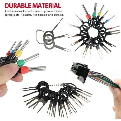 72Pcs Automotive Key Plug Car Terminal Remove Tool Set Key Pin Car Electrical Wire Crimp Connector Extractor Kit Accessories