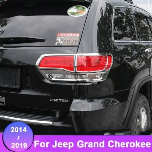 Headlight Head Tail Light Rear Lamp Cover Trim Garnish Bezel for Jeep Grand Cherokee 2014 2015 2016 2017 2018 2019 Accessories
