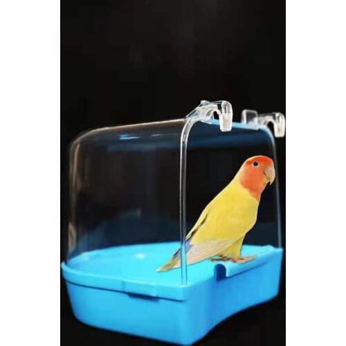 New 1pc plastic bathtub, water tank, parrot, Parakeet, hanging cage, external bath basin
