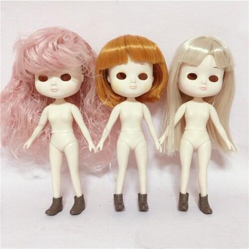 New 20cm Original Girls Cute doll Beautiful rosiedolls 6 joints Big head girl doll toy Doll Christmas Gift