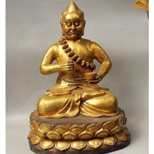 Wholesale factory 25" Chinese China Tibet Buddhism temple Old Bronze Gild Acalanatha Buddha Statue AE1024 AB1025