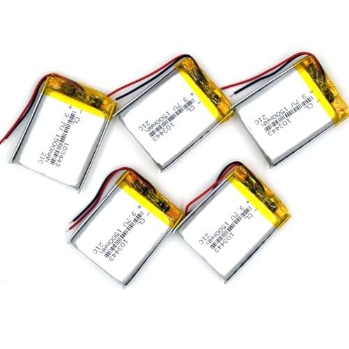 5pcs 3.7V 1500mAh Li-Polymer Rechargeable Battery Lithium Li-Po ion for MP3 MP4 KTV family microphone with GPS103443