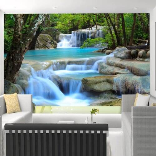 Custom 3D Stereoscopic Photo Wallpaper Bedroom Living Room Sofa TV Background Wallpaper Non-woven Wallpaper Nature Landscape