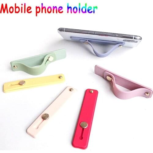 Plain Color Silicon Phone Hand Finger Ring Holder Band Holder Wristband Strap Push Pull Grip Car Desk Stand Bracket For IPhone
