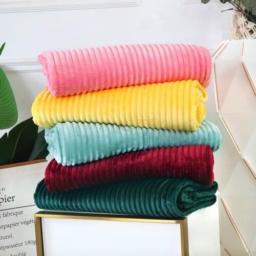 Super Soft Quilted Flannel Blankets For Beds Solid Striped Mink Throw Sofa Cover Bedspread Winter Warm Blankets