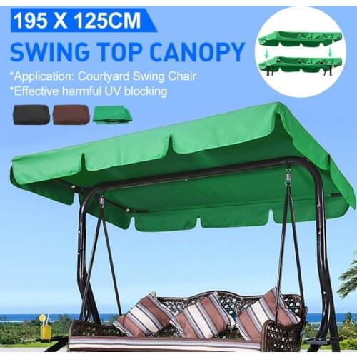 Outdoor Garden Swing Chair Hammock Canopy Waterproof Swing Chair Awning Top Cover Canopy Replacement Tent Courtyard Sun Shelter