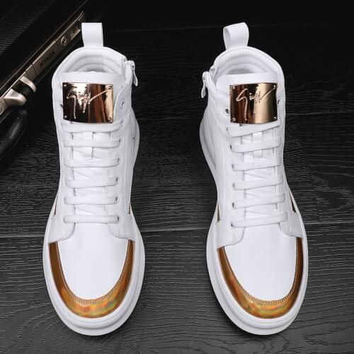 Uomo autumn fashion high white classic informales thick mens trainers sole chunky scarpa top Sneakers male man sapato sports de