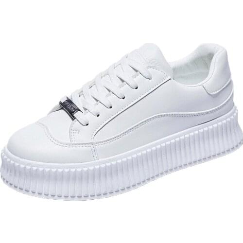 White Shoes Women 2021 Spring Running Shoes Woman Vulcanize Shoes Slip on Trainers Women Fashion Platform Sneakers Women Flats