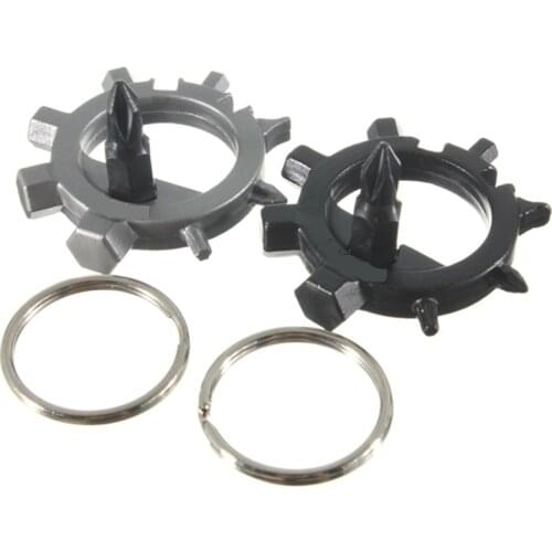 1PC Stainless Steel Octopus Shape EDC Multifunction Tool Kit Screwdriver Wrench Opener Keychain Key Ring Pendant Tool