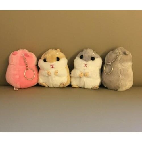 10cm Cute Plush Toys New cute soft plush hamster doll jewelry bag key pendant grasping machine plush hamster doll