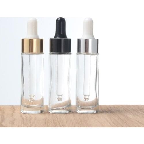 30ml Transparent Dropper Bottle Essence Dispense Glass Essential Oil Empty Bottle Refillable Bottle