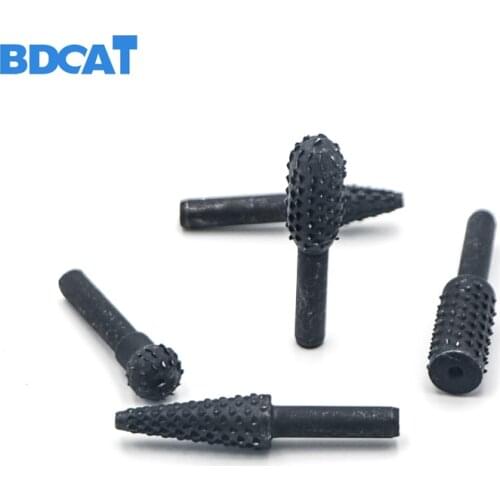 5Pcs/set Hss Power Tools Woodworking Cutter Milling Rasp Shaped Rotating Grinding Head Wood Tool