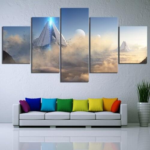 5 Piece Fantasy Art Game Scene Paintings Titanfall 2 Video Game Poster Canvas Art Wall Paintings for Home Decor Wall Art