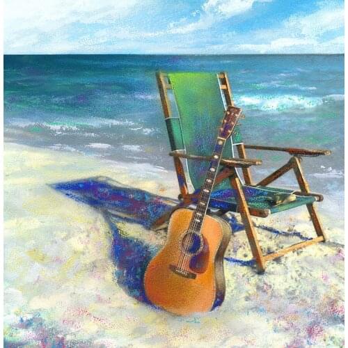 5D DIY diamond painting Beach chair guitar Full Drill Embroidery Cross Stitch Mosaic Craft Kits Home Decor Christmas Gift