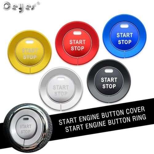 Ceyes Car Styling Accessories With Hole Ring Engine Start Stop Switch Button Ignition Cover Case For Nissan Qashqai Juke Sticker