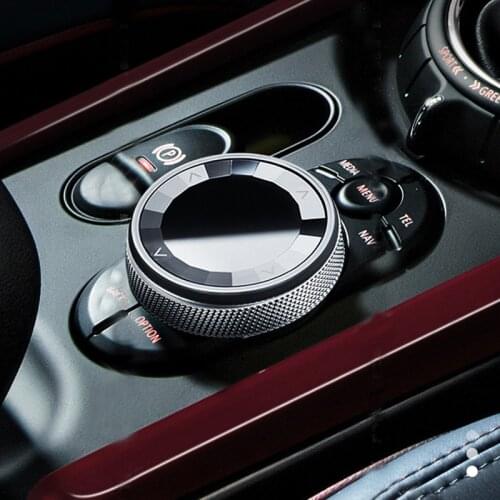 Car Multimedia Knob Cover Control Knob Decoration Sticker for BMW MINI Cooper F54 F55 F56 F60 Clubman Modification Accessories