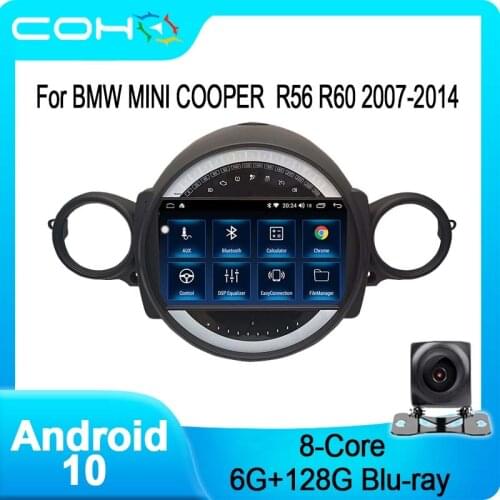 COHO For BMW MINI COOPER R56 R60 2007-2014 Car Radio Android 10.0 Octa Core 6+128G Car Player Stereo autoradio Audio