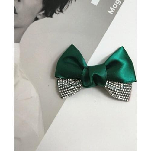 Upper decoration flower water drill polyester double layer Bow Shoes flowers patch sewing