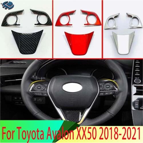 For Toyota Avalon XX50 2018 2019 2020 Decorate Accessories Steering Wheel Panel Cover Bezel Trim Insert Badge Molding Garnish