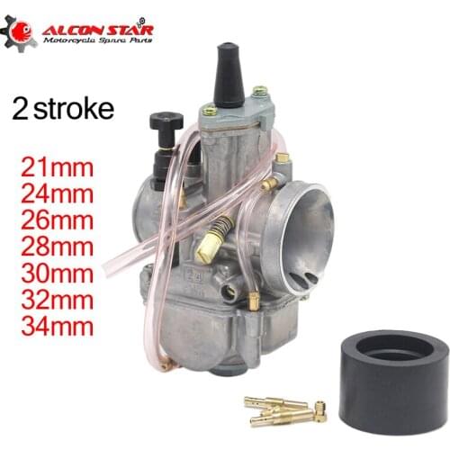 Alconstar-2 Stroke Engine Motorcycle PWK Carburetor 21 24 26 28 30 32 34mm with Power Jet Fit ATV UTV Off Road Pit Bike Racing