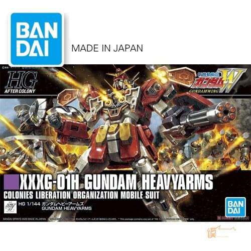 Original BANDAI Gundam HG 1/144 Model XXXG-01H HEAVYARMS GUNDAM Mobile Suit Kids Toys
