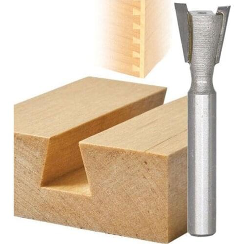 1PC 1/4" 6.35MM Shank Milling Cutter Wood Carving Dovetail Wood Cutter Dovetail Router Bits For Wood Tungsten Engraving Milling