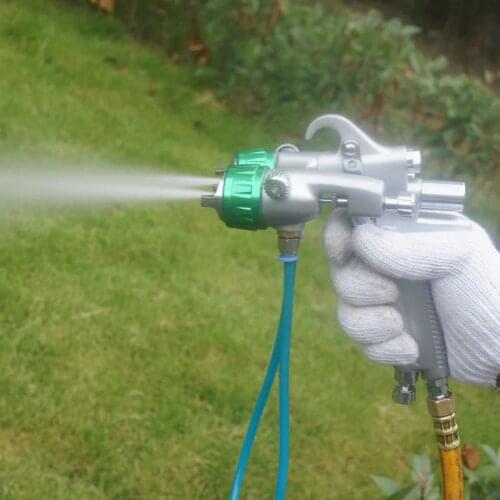 SAT1189 paint tools high quality double nozzle set spray on chrome hvlp air spray foam