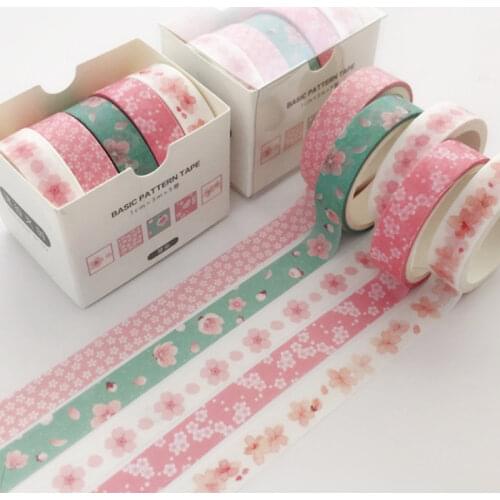 Kawaii sakura Washi Tape Set stickers scotch decorative Scrapbooking adhesive masking tape Journal school supplies stationery