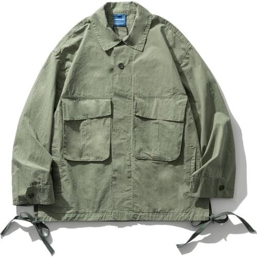 Spring Tooling Solid Pocket Jacket Outdoor Trekking Hiking Camping Travel Training Fishing Hunting Equipment Air Force Coat