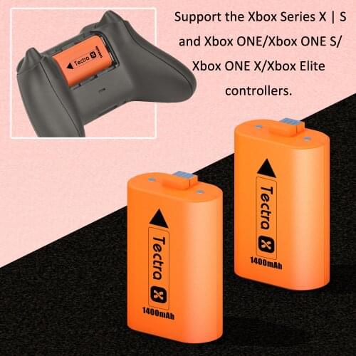 2Pcs 1400mAh XBox Li-ion Battery for Xbox Series X S Xbox One S Xbox One X Xbox One Elite Wireless Controller Xbox
