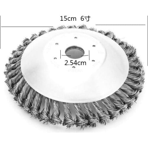 15cm Brushcutter Head Gearbox Fixing Kit Steel Wire Trimmer Head Grass Weed Cutting Rusting Dust Removal Plate for Lawn Mover