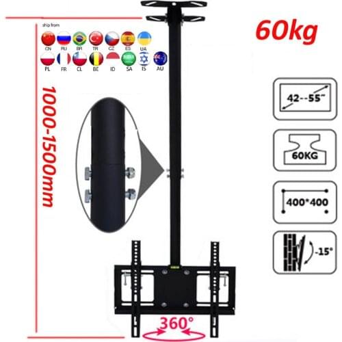 DLC-904SH Steel 400X400 46"55"15 tilt up down rotate tv wall mount lcd ceiling bracket wall-ceiling led stand plasma tv holder