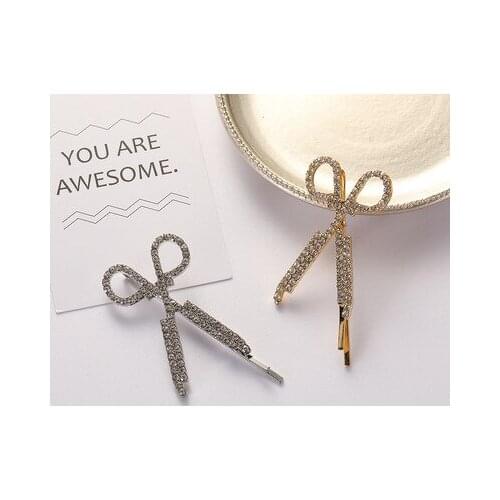 New Fashion Korean Creative Design Scissors Comb Leaf Hairpin Headdress