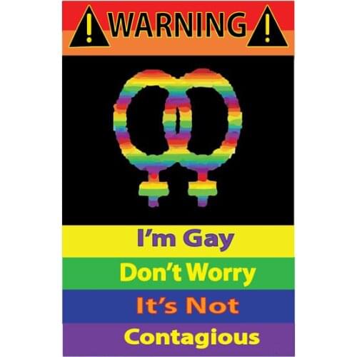 New Car Stickers I'm Gay Don't Worry Its Not Contagious for Car Bumper Trunk Auto Uv Protection Car Decoration KK14*9cm