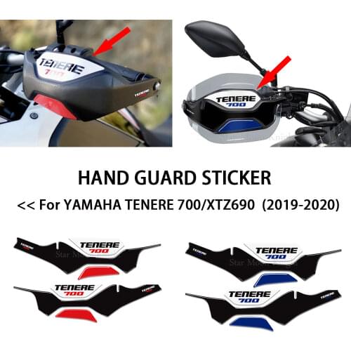 Motorcycle Original Handguard Hand guard Extended 3D Stickers For Yamaha TENERE 700 T700 XTZ 690 XT 700 Z 2019 - 2020 sticker
