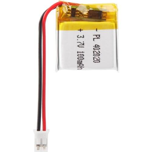 YDL 3.7V 100mAh 402020 Rechargeable Lipo battery with JST Connector