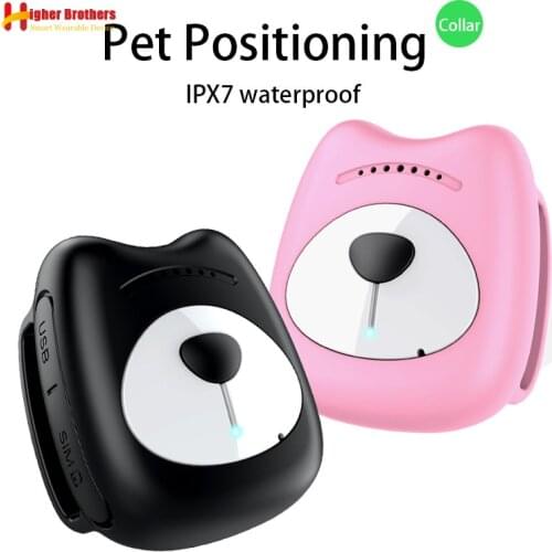 Portable IP68 Waterproof Pet GPS LBS WiFi Location Tracker Dog Cat Collar Real-time Tracking Geofence Necklace Monitor Watch