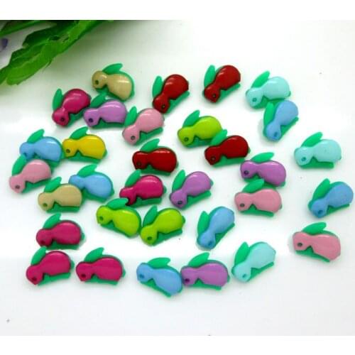 100Pcs Mixed Acrylic Rabbit Shape Sewing Buttons For Kids Clothes Scrapbooking Decorative Botones Handicraft DIY Accessories