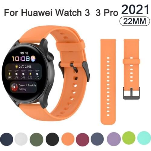 22mm Silicone Band for Samsung Galaxy Watch 46mm Gear S3 Strap Bracelet for Huawei watch 3 Pro/GT2 Pro/GT2 46mm/Amazfit GTR 47mm