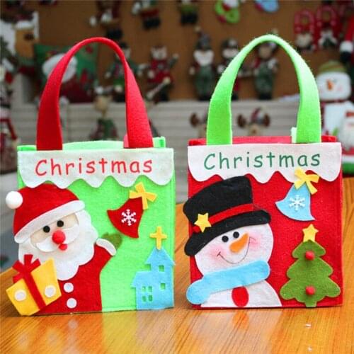 Large Size Christmas Bags Santa Merry Christmas Xmas Party Happy New Year Holiday DIY Decorations Favor Gifts Bags
