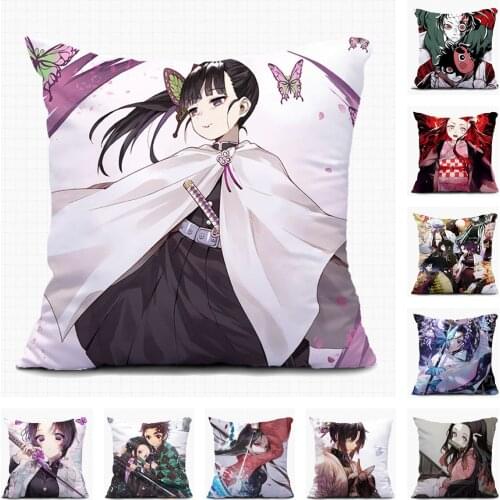 Anime Demon Slayer Christmas Gift Tsuyuri Kanawo Sofa Pillow Case Custom Decorative Cushion Covers Home Textile Pillowcase A28