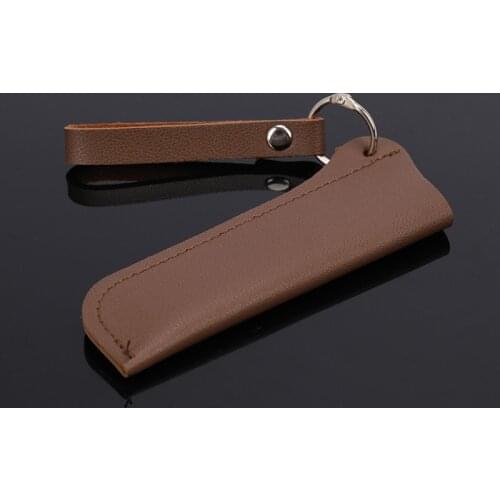 Fold Knife First Layer PU Leather Cowhide Straight Knife Case Sheath Knife Cover