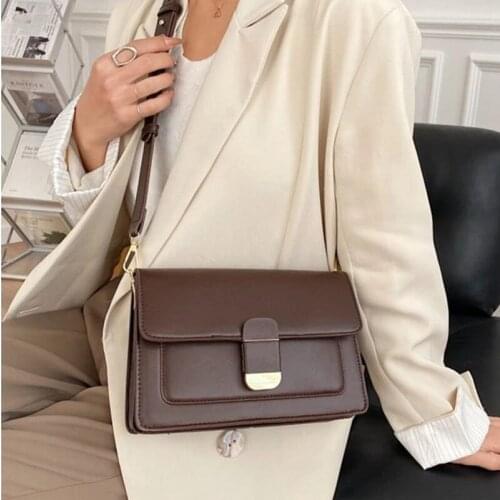 High Quality PU Leather Flap Crossbody Bag 2021 New Womens Small Handbags and Purses Trending Ladies Shoulder Cross Body Pack