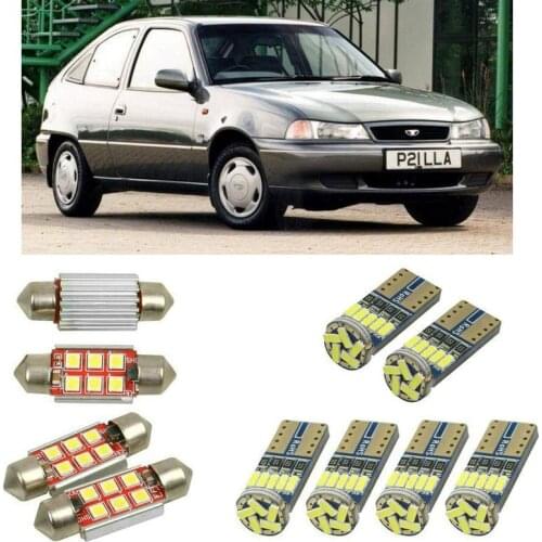 Interior led Car lights For Daewoo nexia hatchback saloon dome bulbs for cars License Plate Light 6pc