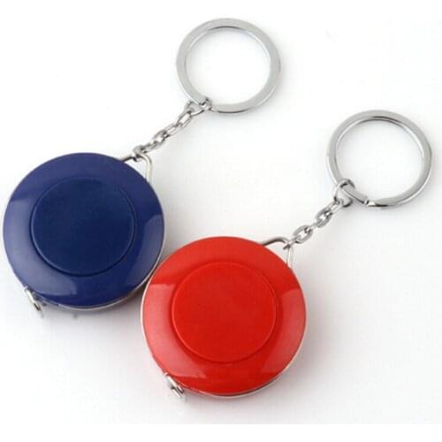 Retractable Body Measuring Ruler Keychian Sewing Cloth Tailor Tape Measure Keyring