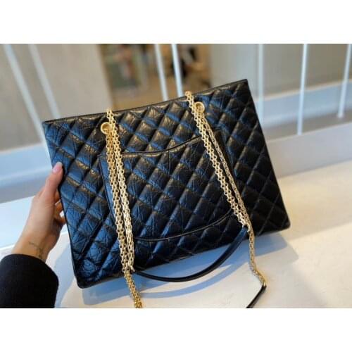 2021 new arrival black red white Classic 2C design ladies handbag shopping lambskin Tote computer bag