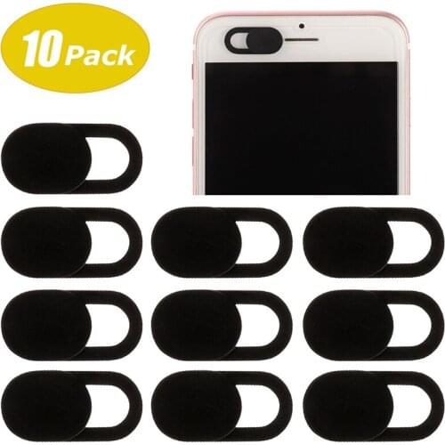 10pcs/pack Lens Privacy Protection Cover Phone Computer Lens Protection Cover Black Oval Lens Blocking Accessories